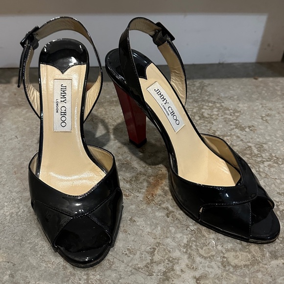 Jimmy Choo Black and Pink Heels - Picture 1 of 9